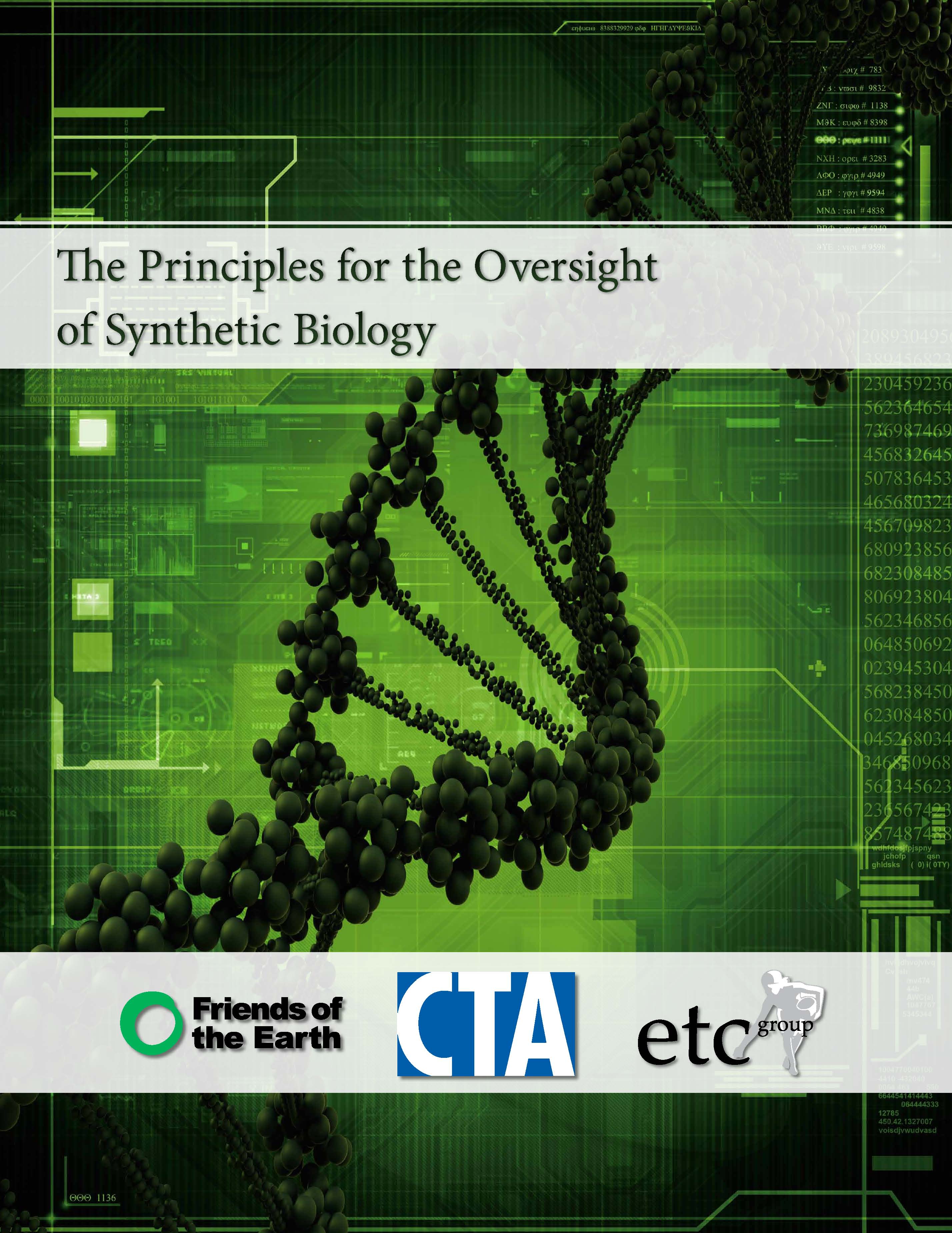The Principles for the Oversight of Synthetic Biology ETC Group
